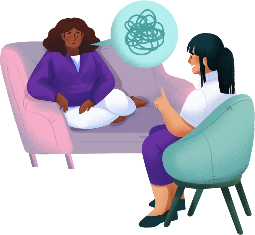 Textured Handdrawn Mental Health Consultation